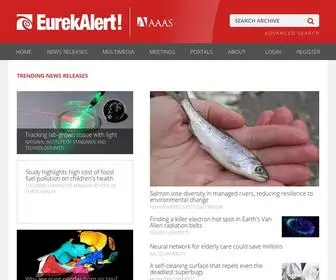 Eurekalert.org(Science News Releases) Screenshot