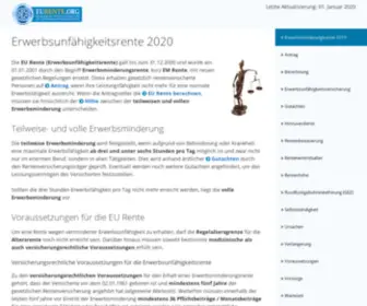 Eurente.org(Erwerbsunfähigkeitsrente (EU Rente) 2012) Screenshot