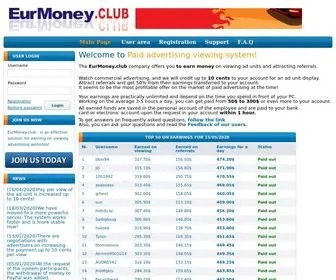 Eurmoney.club(Viewing payed advertising sites) Screenshot