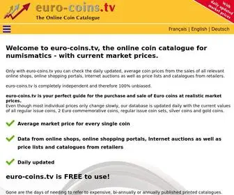 Euro-Coins.tv(The Online Coin Catalogue with daily updated market prices for every single coin) Screenshot