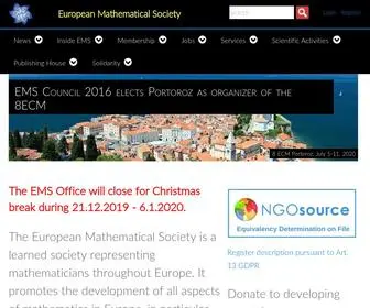 Euro-Math-Soc.eu(European Mathematical Society) Screenshot