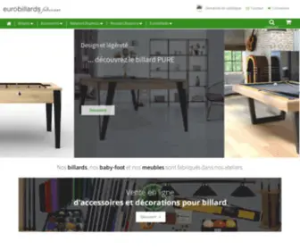 Eurobillards.fr(Fabricant de billards) Screenshot