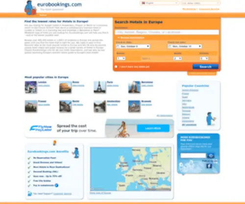 Eurobooking.com(European Hotel Reservations) Screenshot