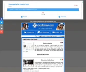Eurobreeder.com(Dog Breeders and Kennels) Screenshot