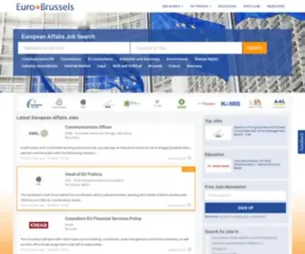 Eurobrussels.com(Jobs in European affairs in Brussels and EU Institutions) Screenshot