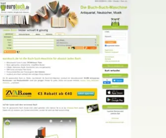Eurobuch.de(Finde und vergleiche Bücher aller Antiquariate und weltweit relevanter Buchplattformen) Screenshot