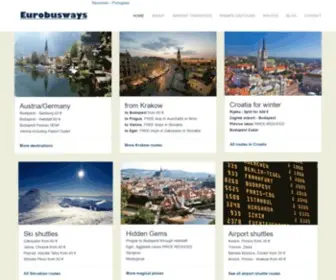 Eurobusways.com(Eurobusways offers bus transfers to more than 65 destinations) Screenshot