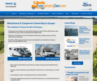 Eurocampingcars.com(Motorhomes For Sale in France & Europe) Screenshot