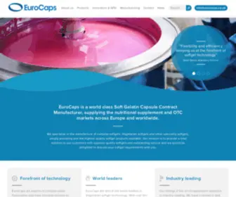 Eurocaps.co.uk(Softgel Contract Manufacturing) Screenshot