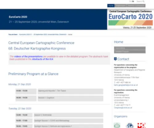 Eurocarto2020.org(Eurocarto 2020) Screenshot