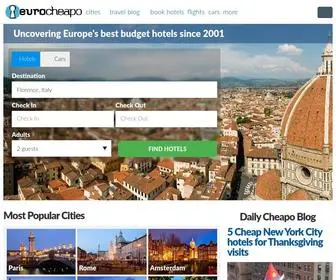 Eurocheapo.com(Expert Reviews of Cheap Hotels in Europe) Screenshot