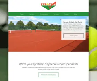 Euroclay.co.uk(Synthetic clay tennis court specialists) Screenshot