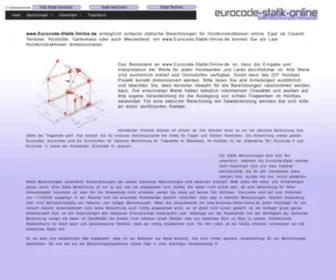 Eurocode-Statik-Online.de(Einfache Statikberechnungen für Holzkonstruktionen gratis) Screenshot
