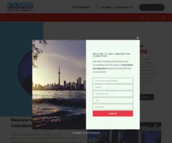 Euroconsultants.ca(Canadian Immigration Consultant in Toronto) Screenshot