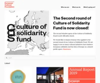 Eurocult.org(European Cultural Foundation) Screenshot