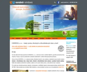 Eurodeck.cz(Dřevěná a dřevohliníková okna a dveře) Screenshot