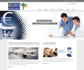 Eurodiagnostics.in(EURO a division of Peerless Biotech Pvt.Ltd) Screenshot