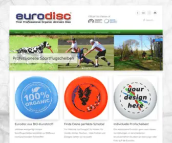 Eurodisc.biz(Eurodisc® Professionelle Sportflugscheiben für Wettkampf und Freizeit) Screenshot