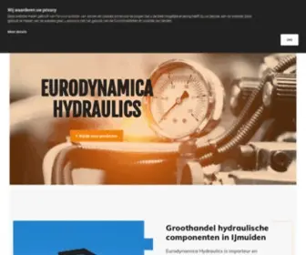 Eurodynamica.nl(Eurodynamica Hydraulics in IJmuiden levert hydraulische systemen) Screenshot