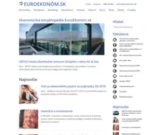 Euroekonom.sk(EuroEkonóm.sk je ekonomická encyklopédia) Screenshot