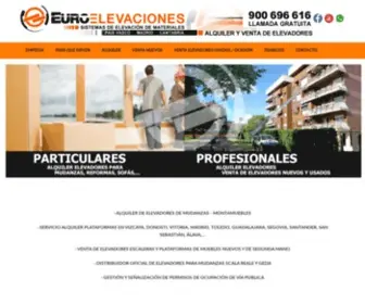 Euroelevaciones.com(Alquiler y venta de elevadores de mudanzas) Screenshot