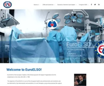Euroelso.net(EuroELSO I European Extracorporeal Life Support Organization) Screenshot