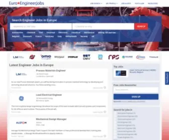 Euroengineerjobs.com(Engineer Jobs in Europe) Screenshot