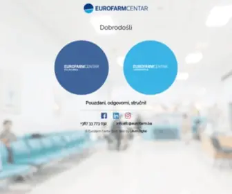 Eurofarmcentar.ba(Eurofarm Centar) Screenshot