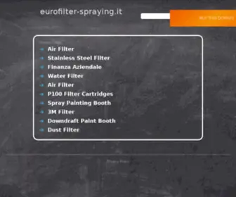 Eurofilter-Spraying.it(EUROFILTER SELF CLEANING FILTERS AND NOZZLES) Screenshot