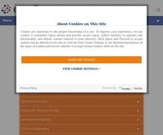 Eurofins.com(Worldwide laboratory testing services) Screenshot