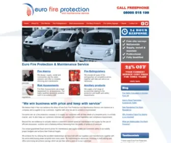 Eurofireprotection.com(Commercial Fire Extinguishers and Fire Alarms) Screenshot