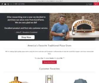 Euroflameovens.com(EuroFlame Wood Fired Pizza Ovens and Accessories) Screenshot