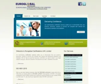 Euroglobal.uk.com(Euroglobal Certifications (UK) Limited) Screenshot