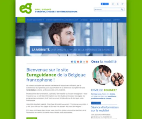 Euroguidancebelgium.be(Bienvenue sur le site Euroguidance de la Belgique francophone) Screenshot