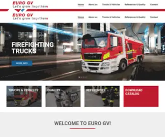 Eurogv.com(EURO GV Firefighting truck manufacturing) Screenshot