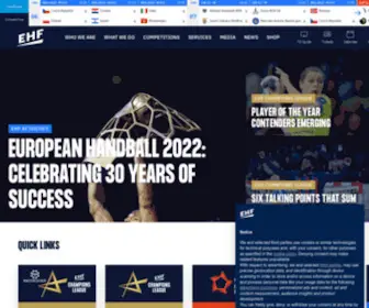 Eurohandball.com(European Handball Federation) Screenshot