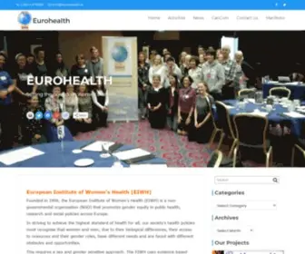 Eurohealth.ie(Setting the Agenda for Women&#039;s Health) Screenshot