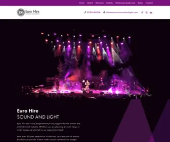 Eurohiresoundandlight.com(Euro Hire Sound and Light) Screenshot