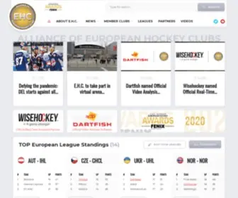 Eurohockeyclubs.com(Euro Hockey Clubs) Screenshot
