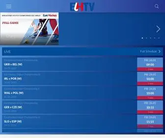 Eurohockeytv.org(EuroHockey TV) Screenshot
