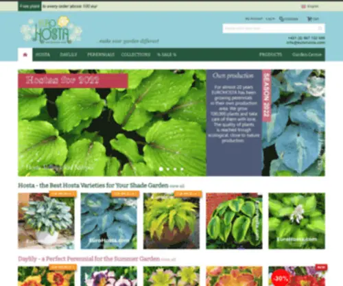 Eurohosta.com(Perennials, hosta and daylily plants for sale) Screenshot