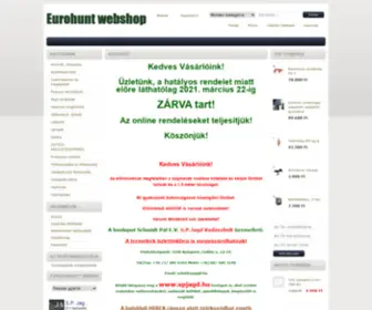 Eurohunt.hu(Eurohunt webshop) Screenshot