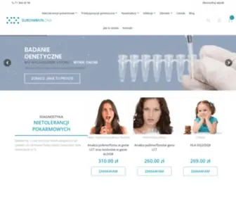 Euroimmundna.pl(Laboratorium diagnostyczne i badania genetyczne) Screenshot