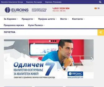 Euroins.com.mk(Евроинс АД) Screenshot