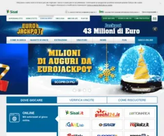 Eurojackpot.it(Sito ufficiale del gioco) Screenshot