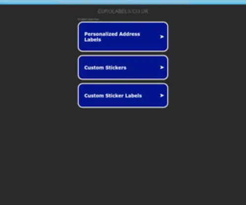 Eurolabels.co.uk(Address & Adhesive Labels) Screenshot