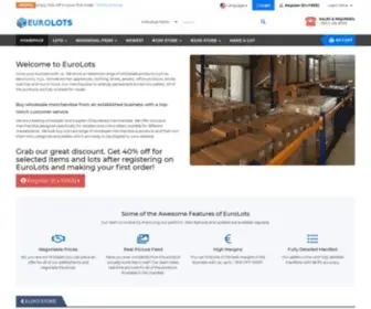 Eurolots.com(Online Platform for Wholesale Merchandise) Screenshot