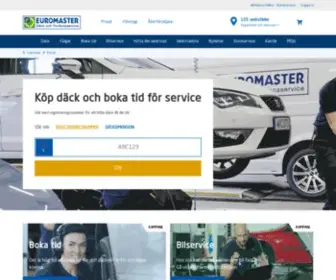 Euromaster.se(Köp däck online och boka tid för ditt däckskifte eller din bilservice) Screenshot