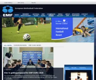 Eurominifootball.com(European Minifootball Federation) Screenshot