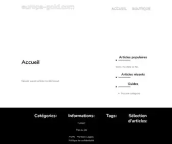 Europa-Gold.com(UNIVERS CRYPTO MONNAIE) Screenshot